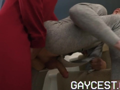 Gaycest Teenie Cherry Raunchy Torn Up by Senior Suspended Moustached DILF