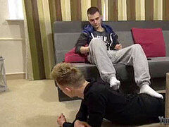 feet tonguing youngster jizzed