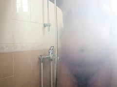 Washing hair shower