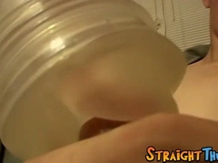 Solo masturbation with horny amateur and flesh light