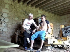 Sneaker subission for 2 badboys in exhib witgh feet domination