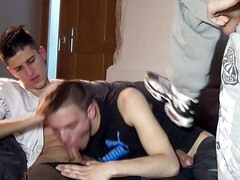 Kevin fucked by 2 straight boys curious