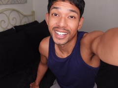 Japanese Combined Man Faps Off To Porno