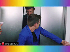 no condom plumbed In The Elevator - JJ Knight & Joey Mills