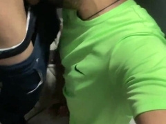 HORNY AND SIZZLING Wolf BREASTFEEDING IN THE DOUCHE AND NEARLY GOT CAUGHT!! UTTER SHEER.COM