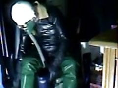 Black and green rubber.