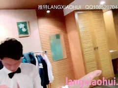 Schoolteacher Lang plays the role of a motel waiter and 3P sports college girl