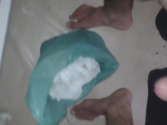 Grizzly masturbating too jerk that jism off