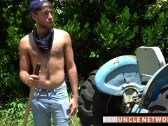 SayUncleNetwork.com - Sexy stepbrothers bareback fucking outside after a forbidden blowjob