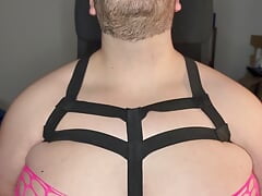 cutechubby_90 - pleasuring my big smooth man boobs
