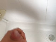 Shower wank cum