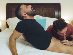 Classy men pose naked when they collide their big dicks in a special treat