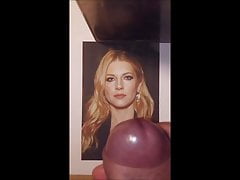 Cum tribute for Katheryn Winnick's printed face photo 2.