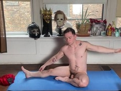 Gay twink, showing off ass, hairy holes