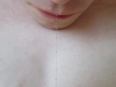 Amateur Creamy Close-Up: Slow-Mo Cum Swallowing!