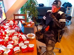 New Smoking and Jerking in new leather jacket