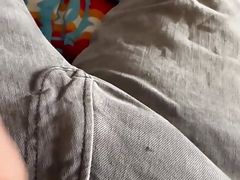 Army solider Jerking of in civies - a nice pair of jeans!  Shoots a hot load!