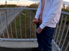 masturbating off on the bridge