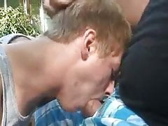 Daddy fuck twink outdoor outside his truck