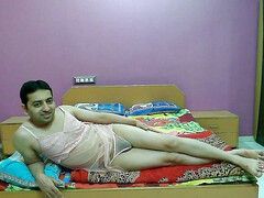 Sexy sissy crossdresser femboy Sweet Lollipop in pink lingerie and thong inside it.