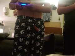 Gaming with str8 buddy beef whistle flops out