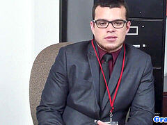 muscular boss gets cocksucked and rimmed