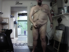 DavieBear Working out Naked