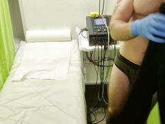 First Time Electro on Penis Stimulation and Masturbation with Cum in End