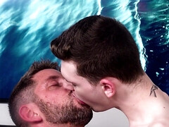 Johnny Ford making out with the twink fella Ethan Tate