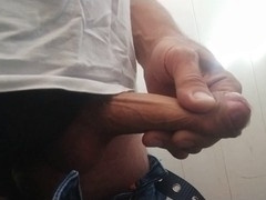 A Big Cock man gets tken in The Bathroom