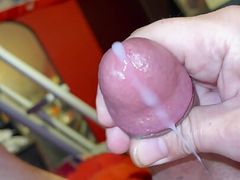 Milking the precum, whoops I've cum