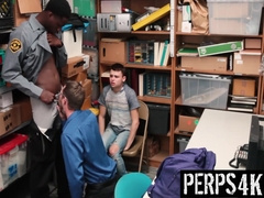 Gay Guard Observes Twink Sneaking Unpurchased Merchandise Into His Backpack - Perps4k 8 Min