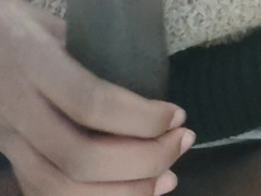 Fapping big black cock