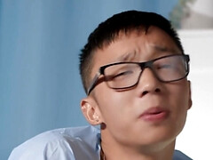 Asian patient getting horny during the rectal exam