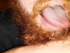 Salivating ASMR / My Good-Sized Facial Hair Gets Coated / Fetish / Hefty Tongue / 4k Quality