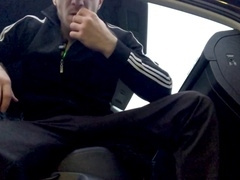 A real CRIMINAL Man Gives A Cock in His Mouth to A youthful homosexual Man in a car on the street...muddy talk