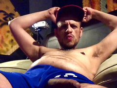 Fat gay, uncut mexican, big cock jerk