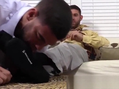 Hairy Ricky loves to smell and worship Seths feet and toes