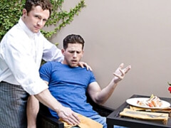 Markie More bottoms for a shredded hunk named Roman Todd