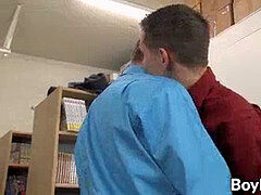 inked lad assfucks his partner in the doggie-style posture