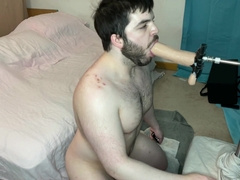 Milky Fellow Shoots A Load while Trying to Nuts Deep Face Ravage BWC Faux-Cock