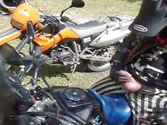 Friend Cus on dr650 Dakar