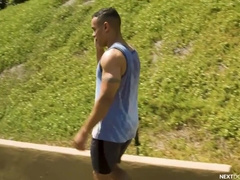 Brunette Anthony Moore Rough Ass Pounding