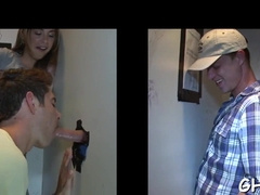 Gloryhole cock deepthroating