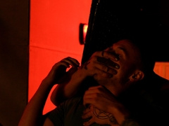 Big bear ass fucks male slave and tears his ass until the last drops