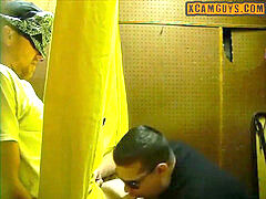 gargling a hetero dude through Homemade Gloryhole