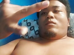 Chub masturbates cums 2 times and puts cum in eyes and eats it
