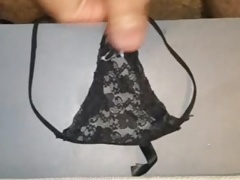 cumming in my daughter in laws lacy black thong