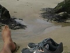 Sex on the nude beach with two English women