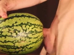 water melon cum - fucking a melon and cumming 5